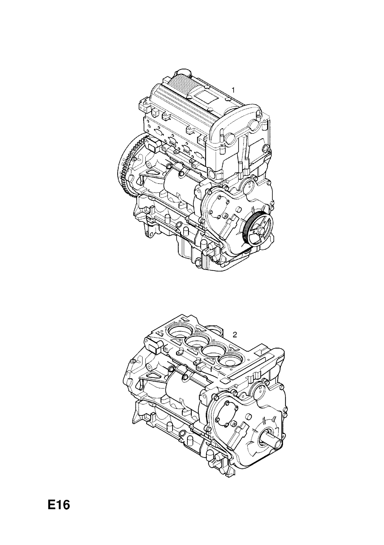 Group E Engine and clutch Subsection 2 Z22SE petrol engine